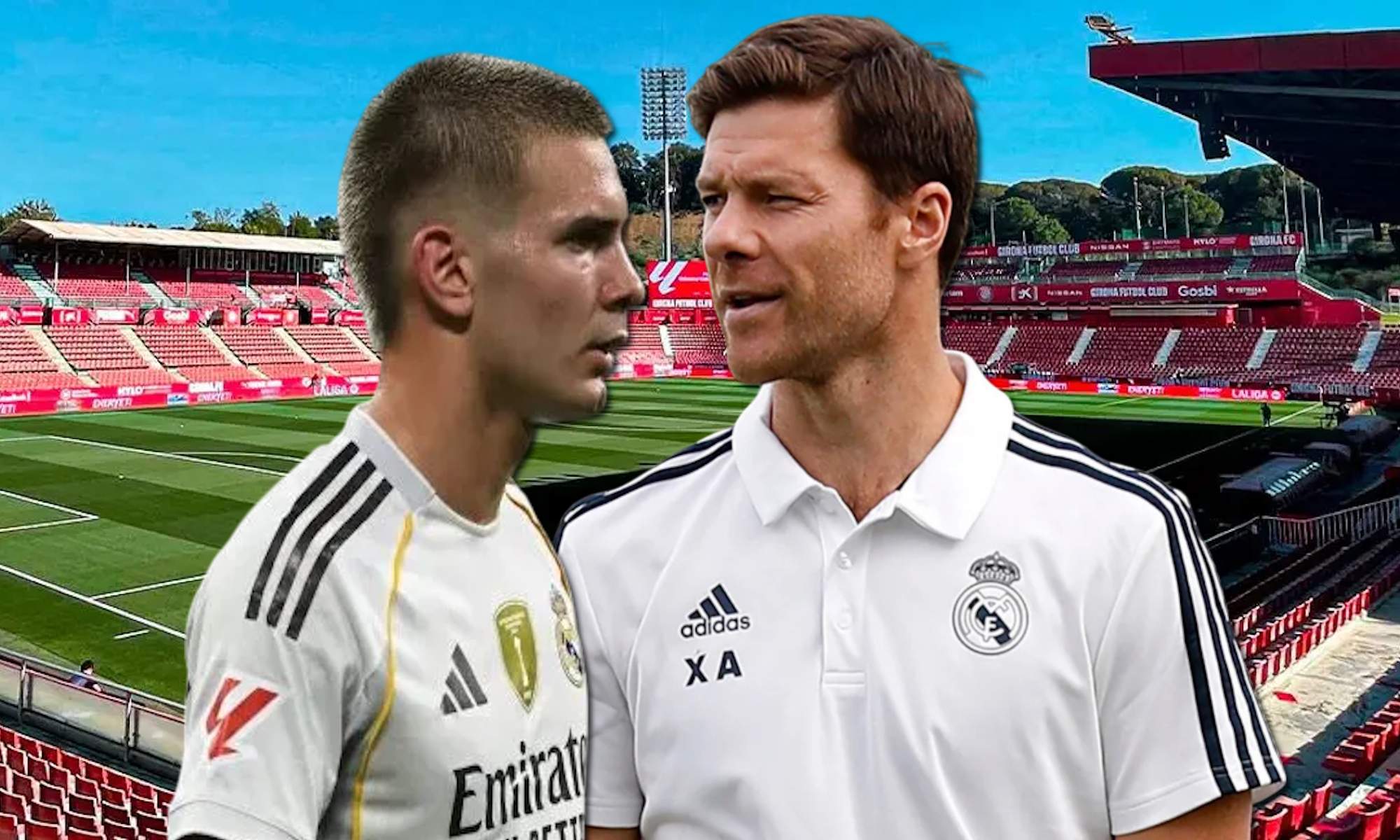 Xabi Alonso y Mastantuono y Montilivi de fondo