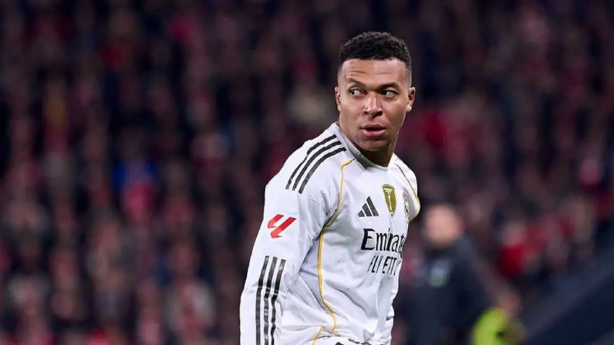 Mbappé en el partido contra el Athletic