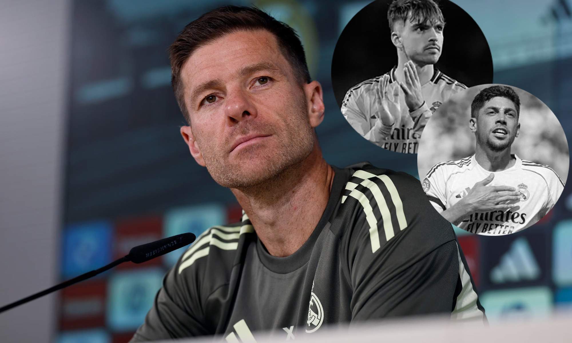 Xabi Alonso, Fede Valverde y Asencio