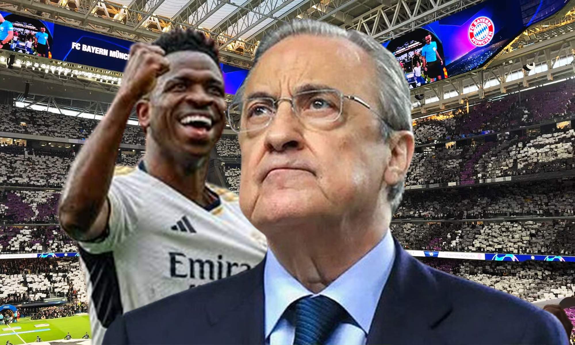 Florentino, Vinicius y Bernabéu