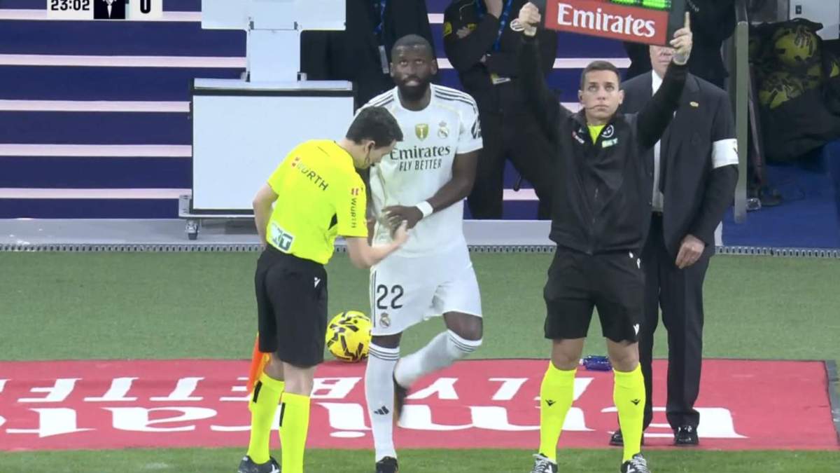 Rüdiger entró por el lesionado Militao Rüdiger entró por el lesionado Militao