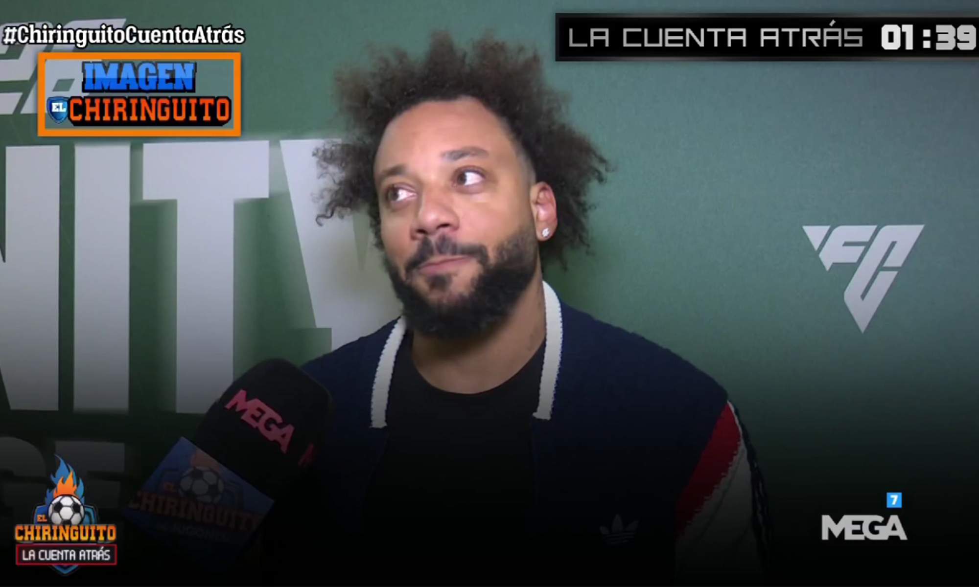 Marcelo Vieira concediendo una entrevista a El Chiringuito.