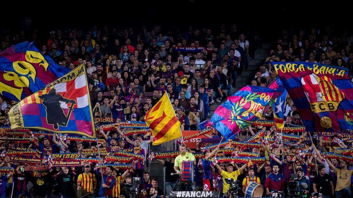Grada de animación del Fútbol Club Barcelona. Grada de animación del Fútbol Club Barcelona.