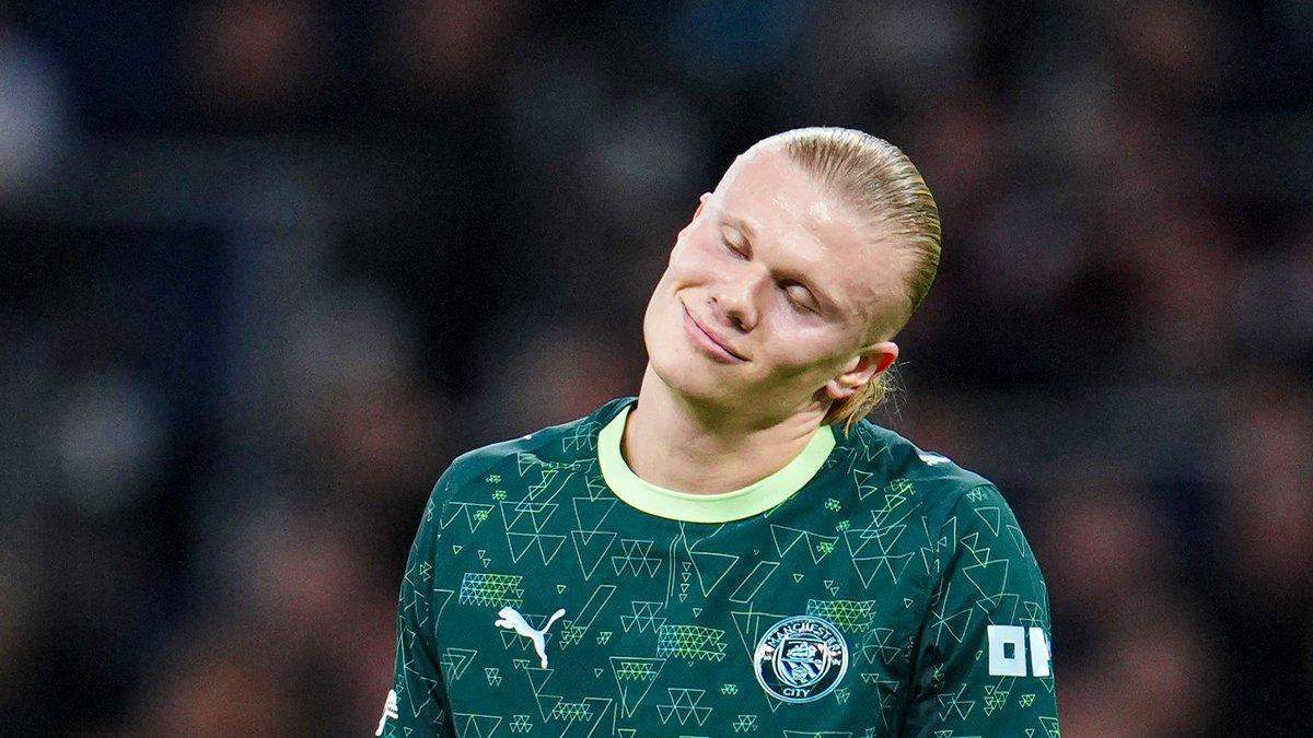 Erling Haaland durante el partido en el Bernabéu Erling Haaland durante el partido en el Bernabéu