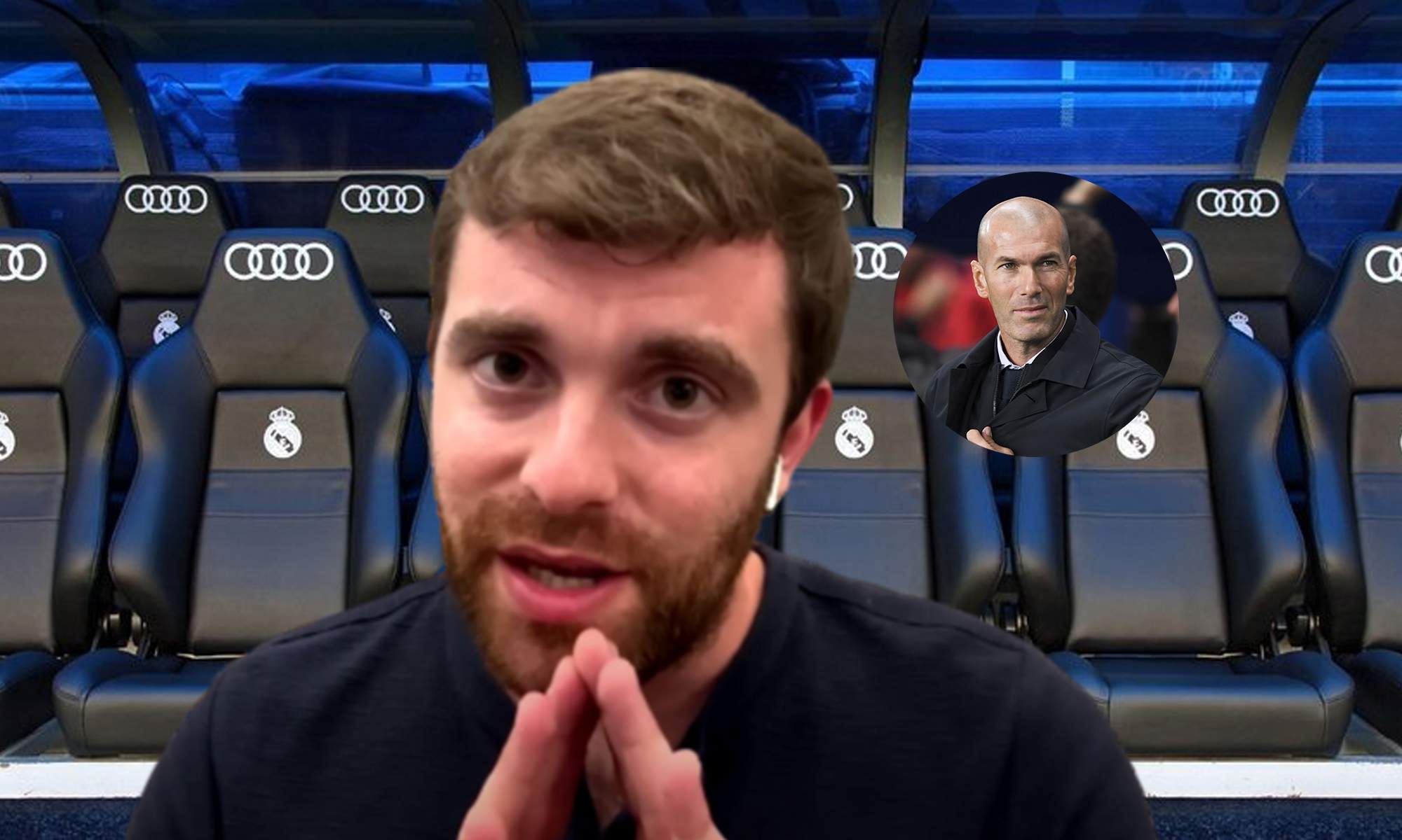 Fabrizio Romano, el banquillo del Real Madrid y una foto de Zinedine Zidane