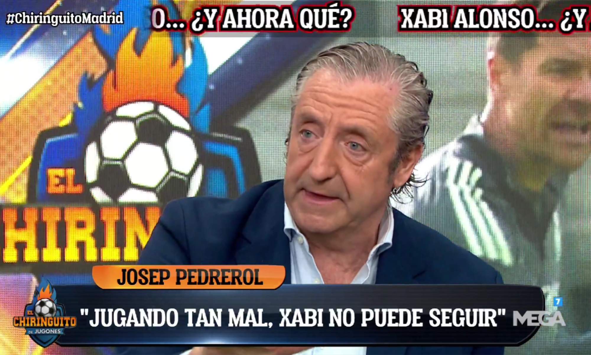 Josep Pedrerol dando una noticia en El Chiringuito.