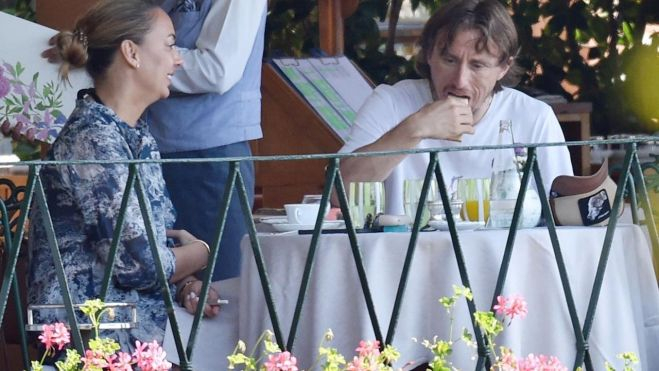 Luka Modric junto a su mujer Luka Modric junto a su mujer