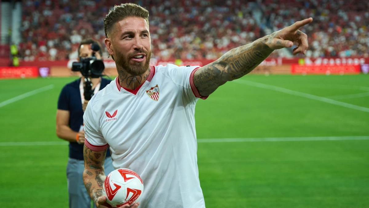 Sergio Ramos en el Sánchez Pizjuán. 