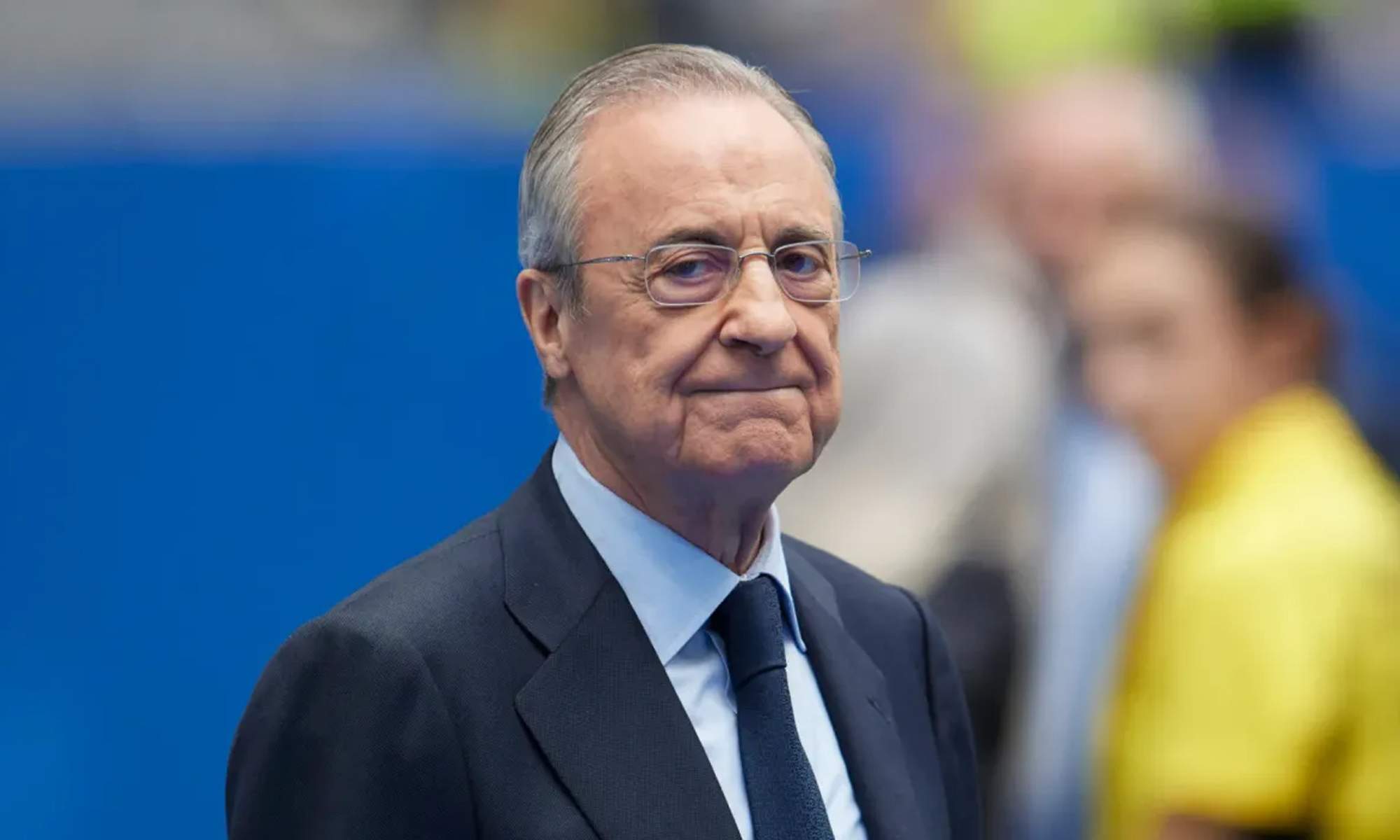 Florentino Pérez en el Santiago Bernabéu en un acto.