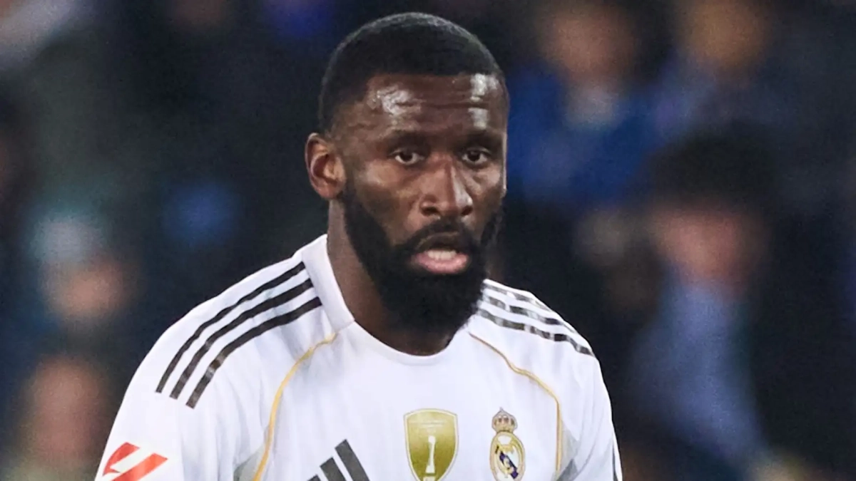 Antonio Rüdiger jugando un partido con el Real Madrid. Antonio Rüdiger jugando un partido con el Real Madrid.