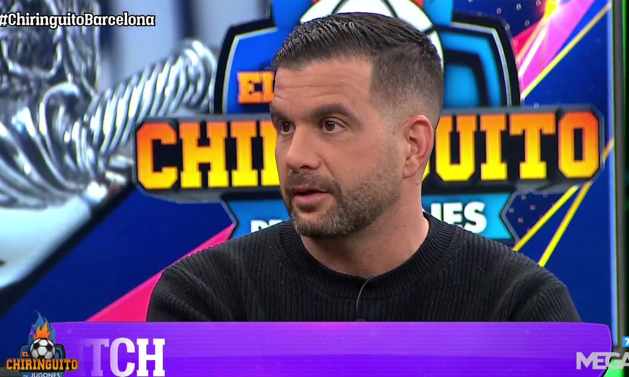 José Álvarez en el plató de El Chiringuito. 