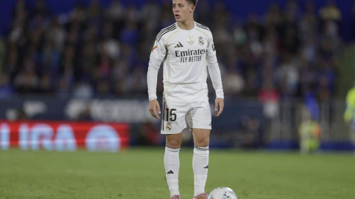 Arda Güler durante el partido contra el Getafe