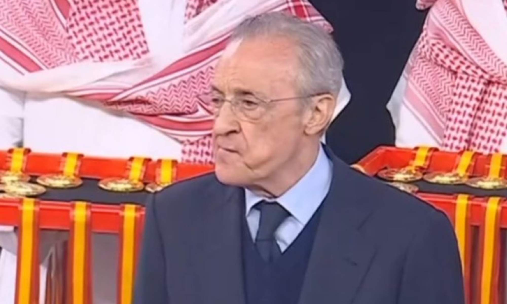 Florentino Pérez está dolido tras la derrota en la Supercopa: su cara lo dice todo