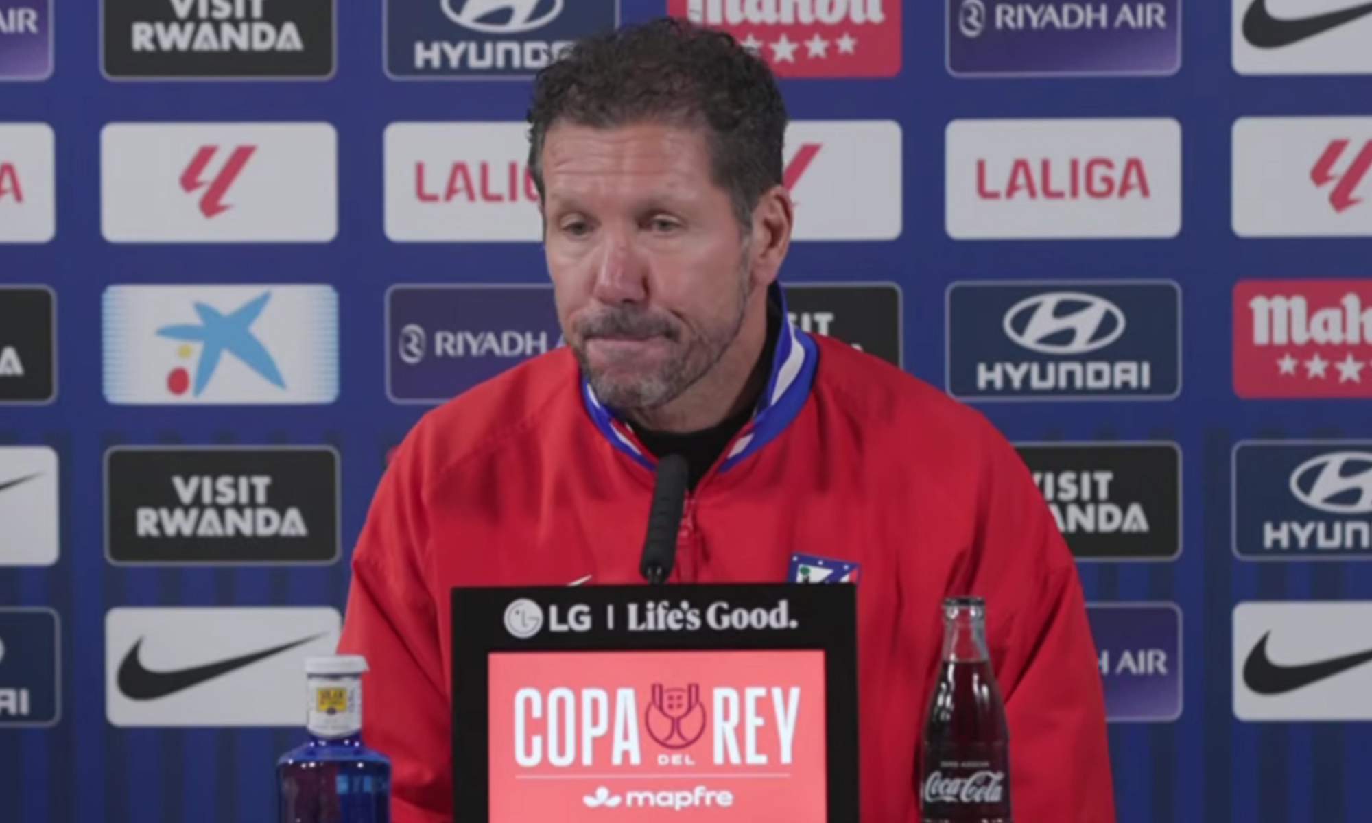 Cholo Simeone en rueda de prensa. 