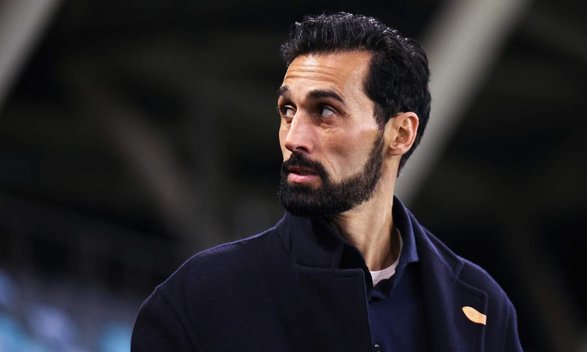 Álvaro Arbeloa entrenando al Real Madrid contra el Albacete. 