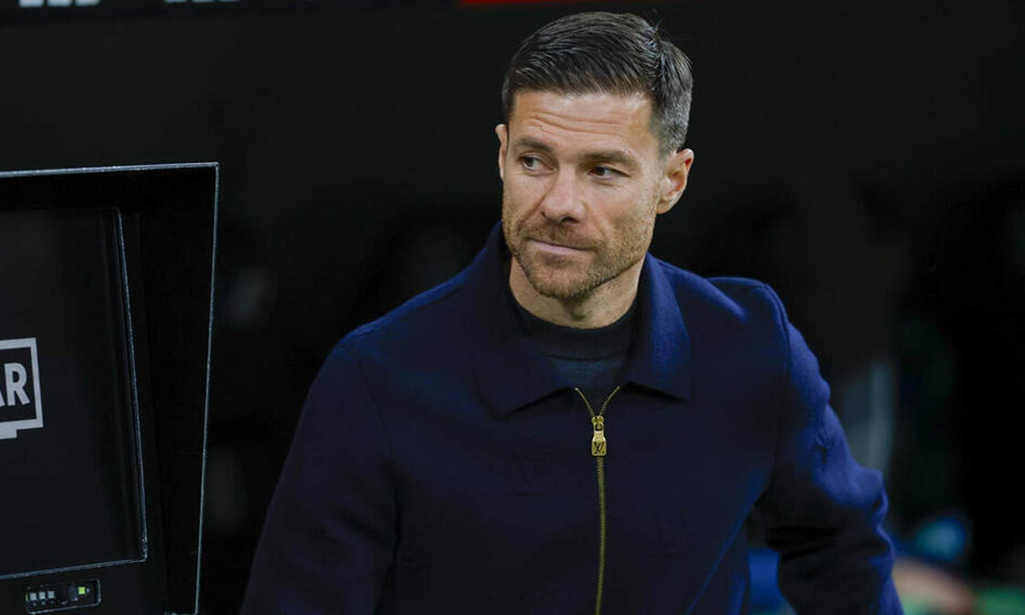 Xabi Alonso en un partido del Real Madrid en el Santiago Bernabéu.