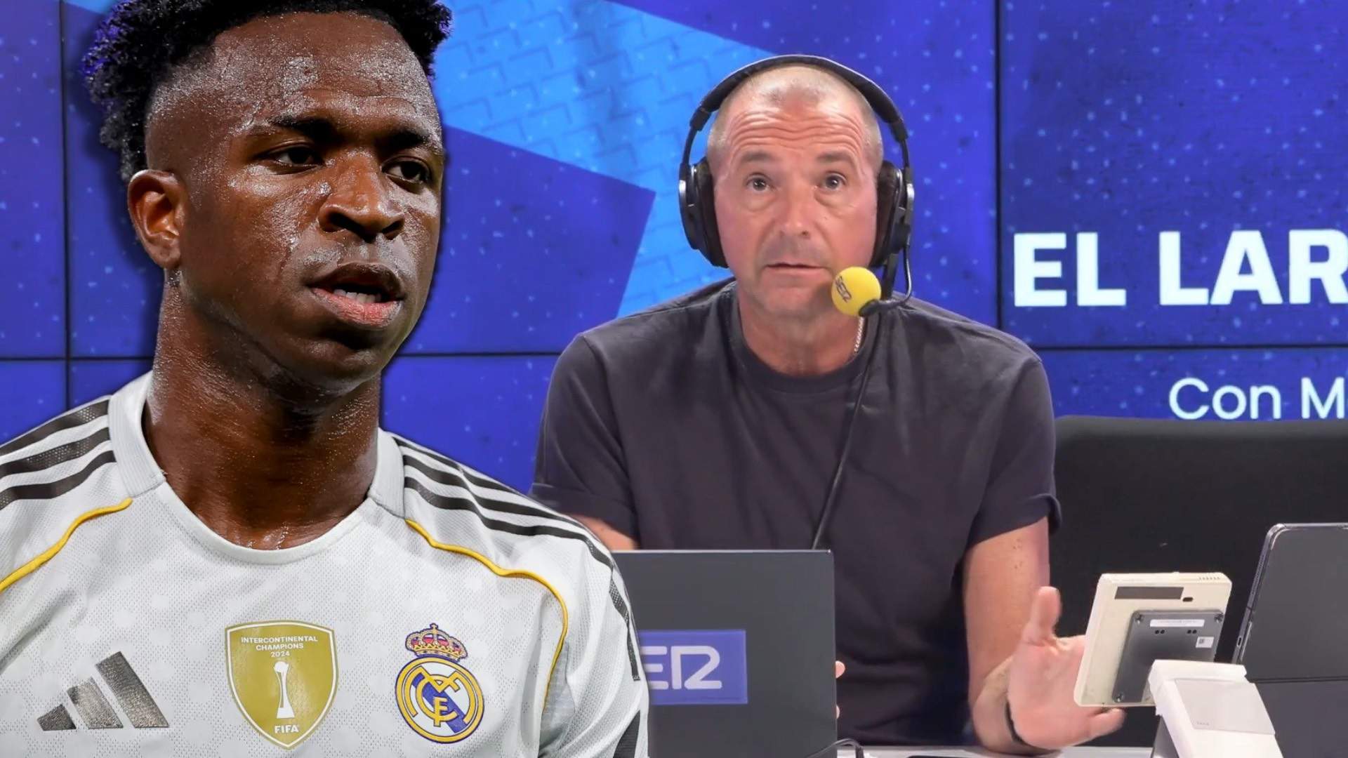 Manu Carreño (56), periodista de la SER, pone en duda la renovación de Vinicius	