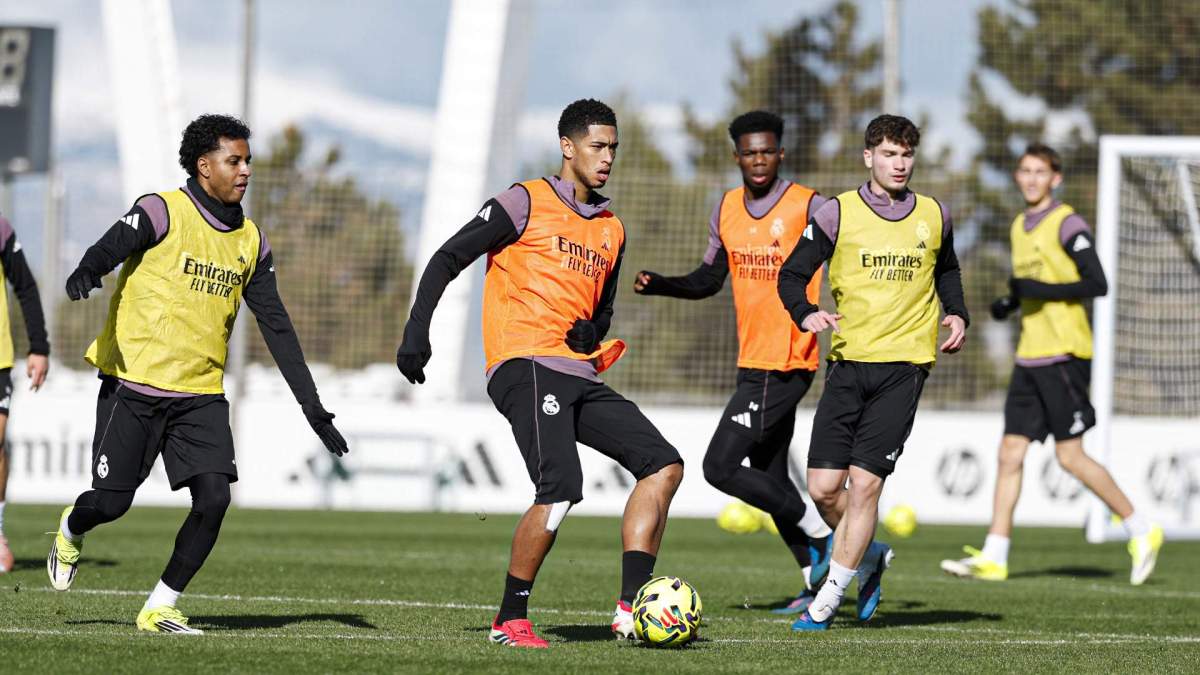 Jugadores del Real Madrid entrenando en Valdebebas. Jugadores del Real Madrid entrenando en Valdebebas.