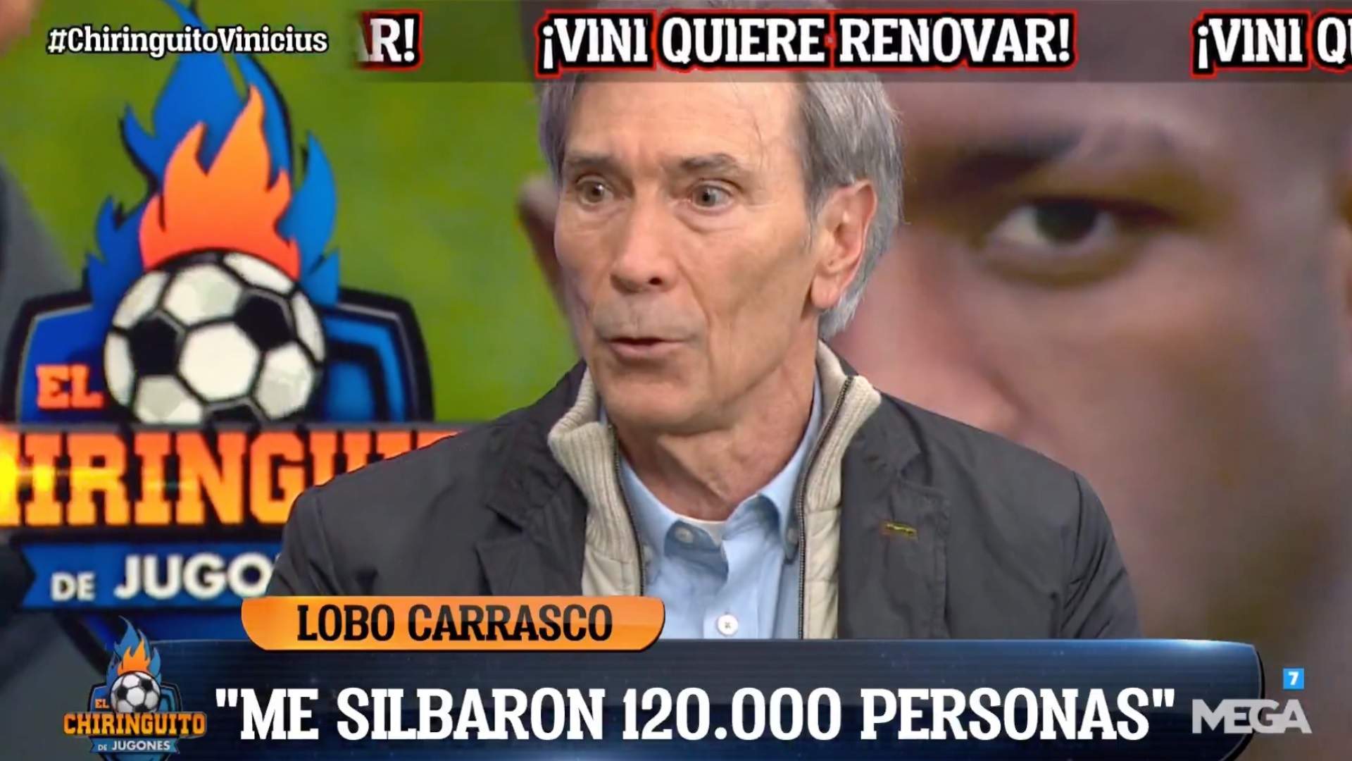 El Lobo Carrasco (66) ‘ficha’ por el Real Madrid y se rinde a Vinicius: “Yo te aplaudo, pocos futbolistas lo hacen”