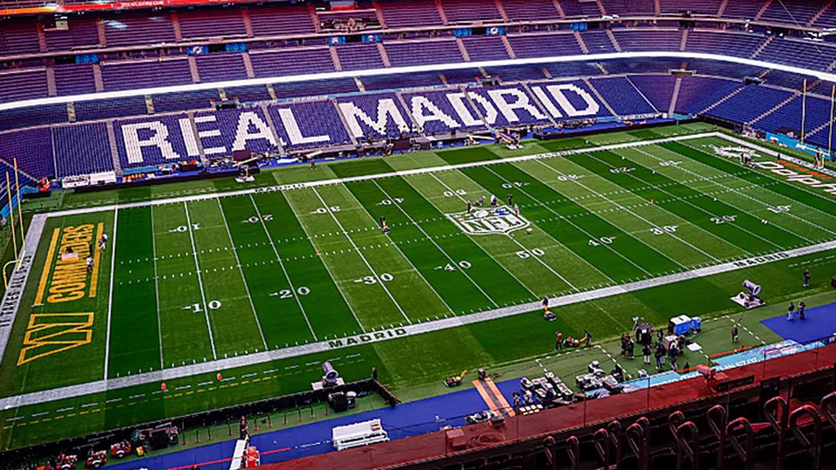 El Santiago Bernabéu en un partido de NFL. 