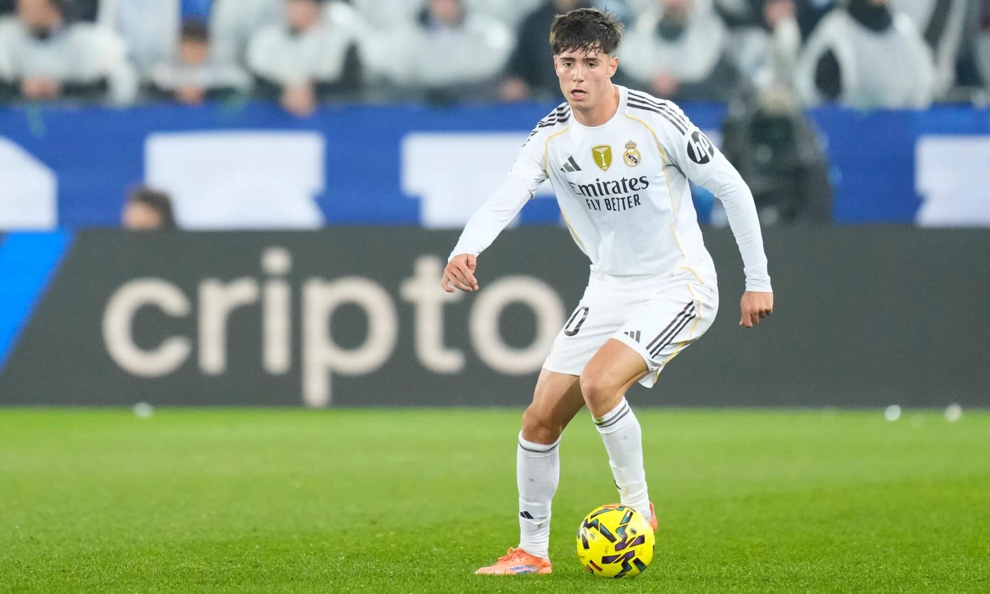 Víctor Valdepeñas en su debut con el Real Madrid