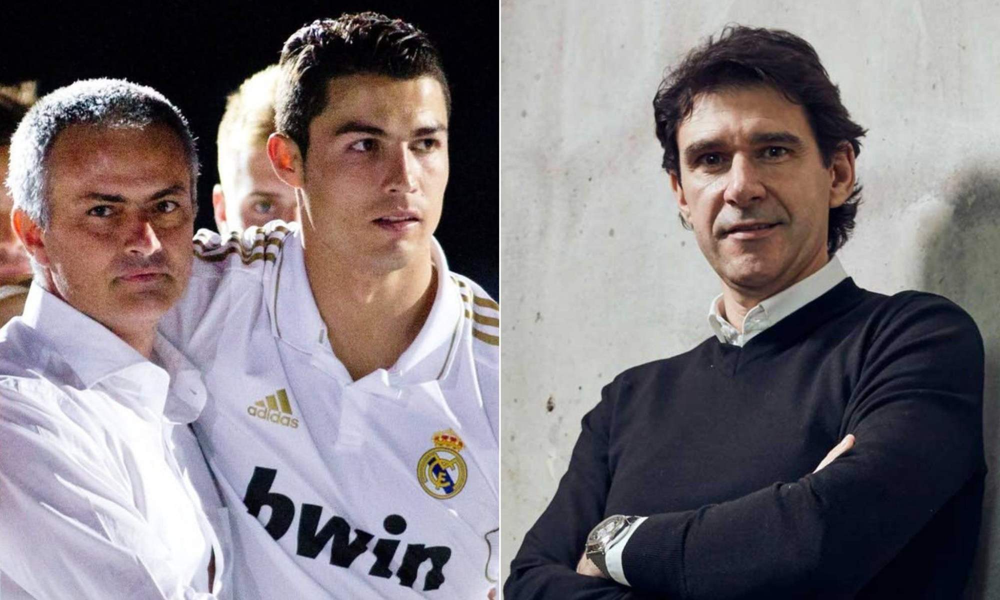 Mourinho y Cristiano Ronaldo con Karanka