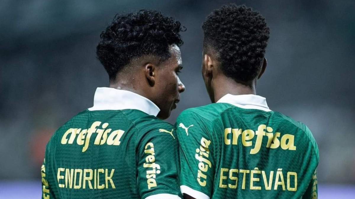 Endrick y Estevao en Palmeiras