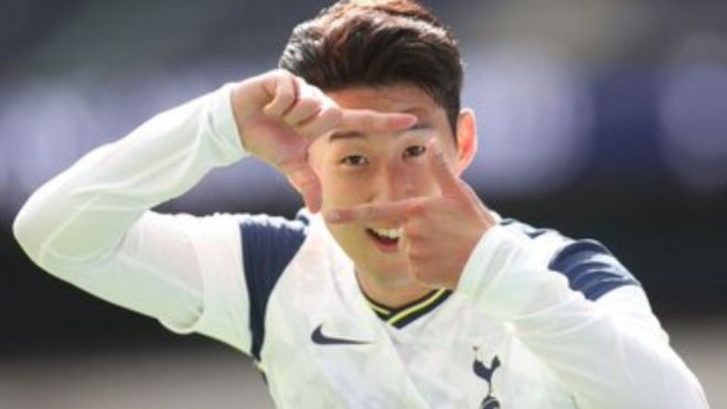 Heung- Min Son, celebrando un gol