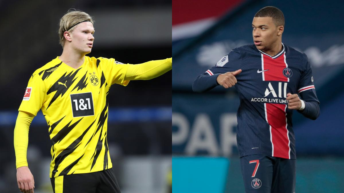 Erling Haaland y Kylian Mbappé
