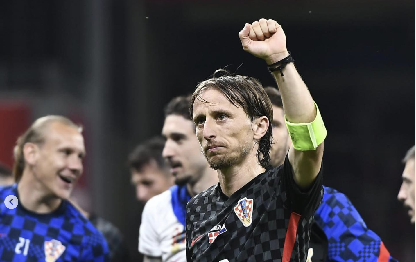 Luka Modric con su selección nacional