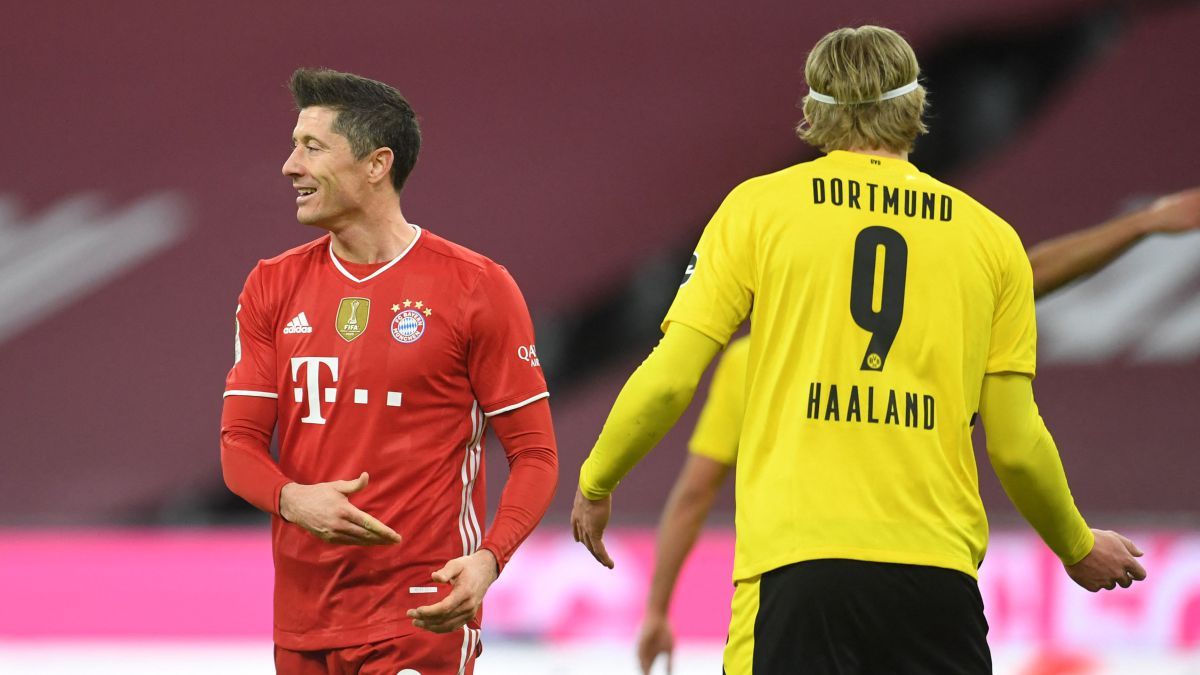 Haaland y Lewandowski