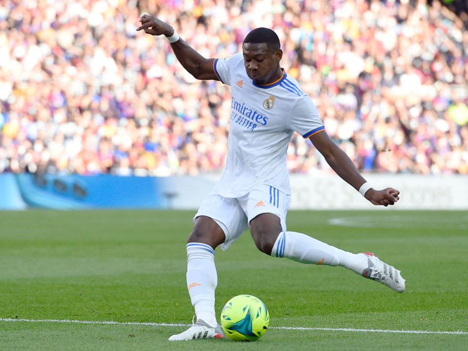David Alaba, en un partido con el Real Madrid