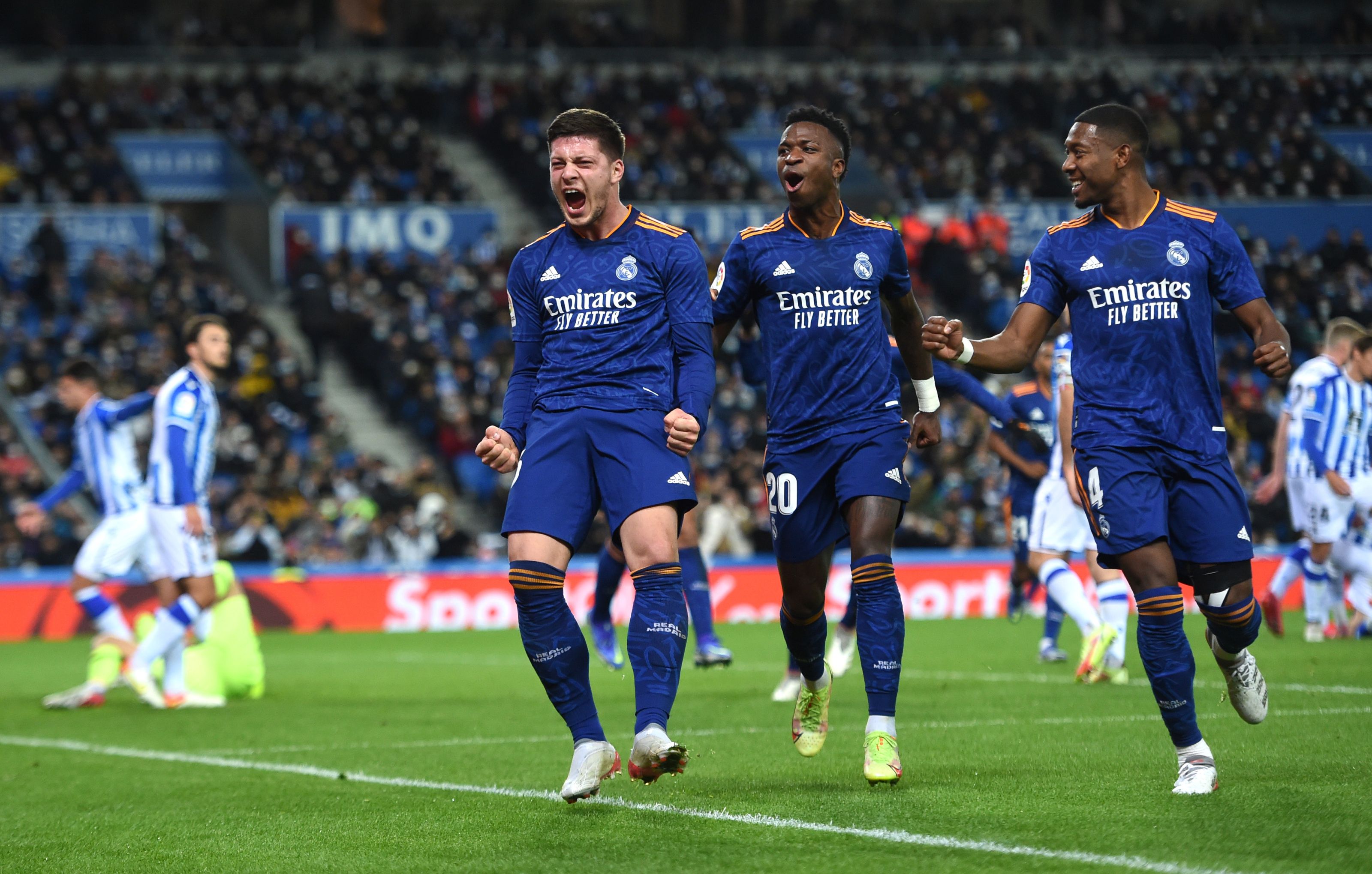 David Alaba y Luka Jovic, en un partido de la pasada temporada