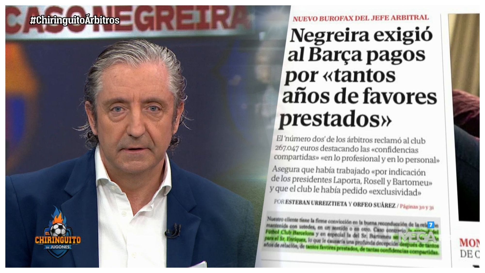 Josep Pedrerol en El Chiringuito