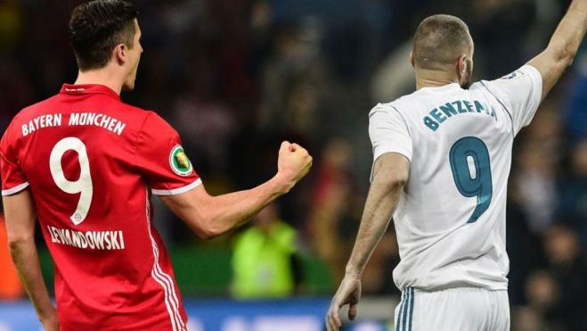 Robert Lewandowski y Karim Benzema Robert Lewandowski y Karim Benzema