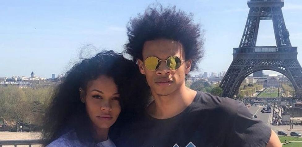 leroy sane y su novia candice brook