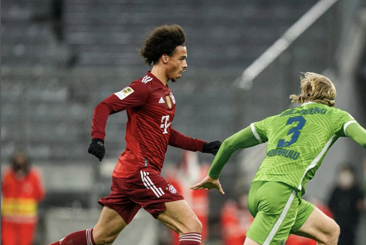 Leroy Sané con la camiseta del Bayern