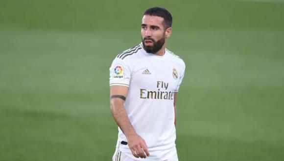 Dani Carvajal, en un partido con el Real Madrid 