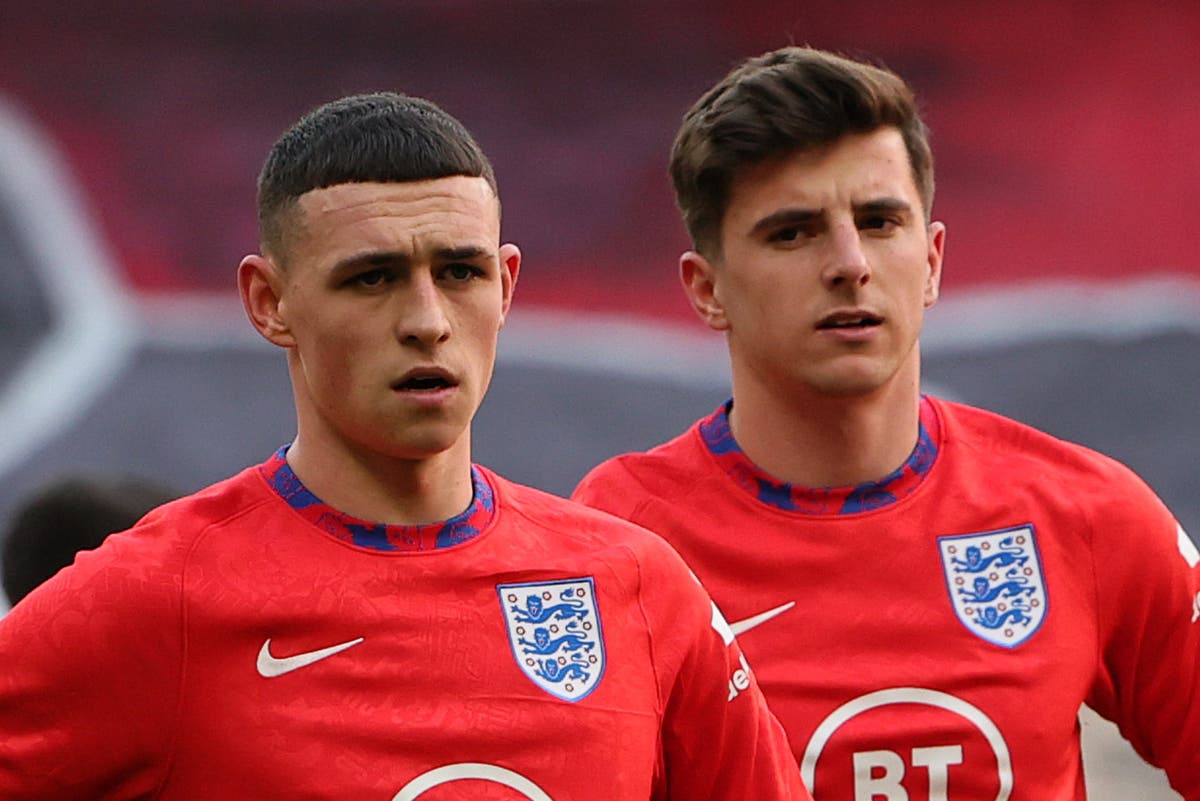 Foden y Mount con la selección inglesa Foden y Mount con la selección inglesa