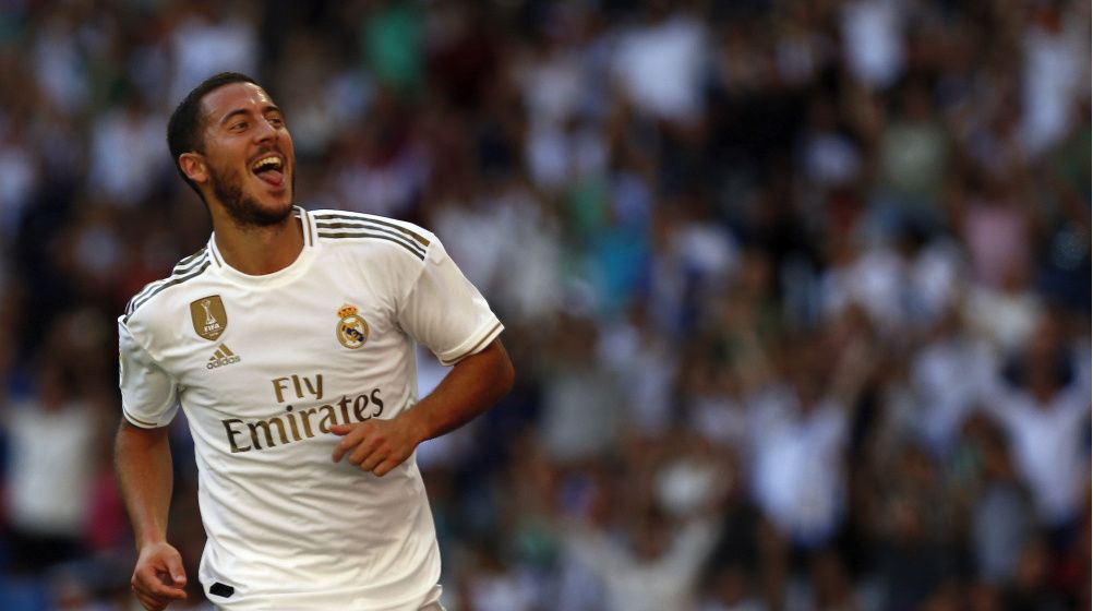 Eden Hazard disfrutando con el Real Madrid