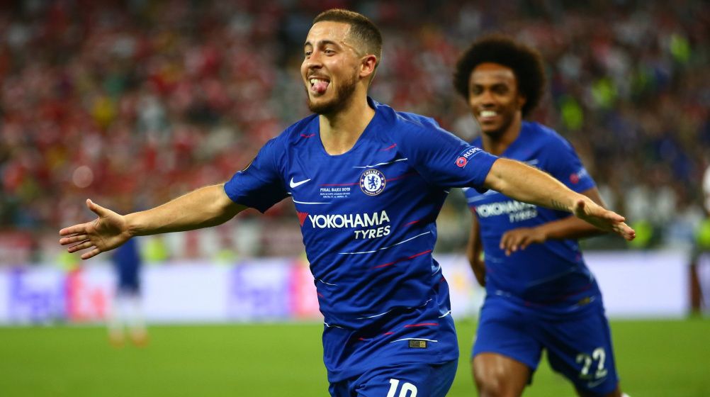 Eden Hazard con el Chelsea