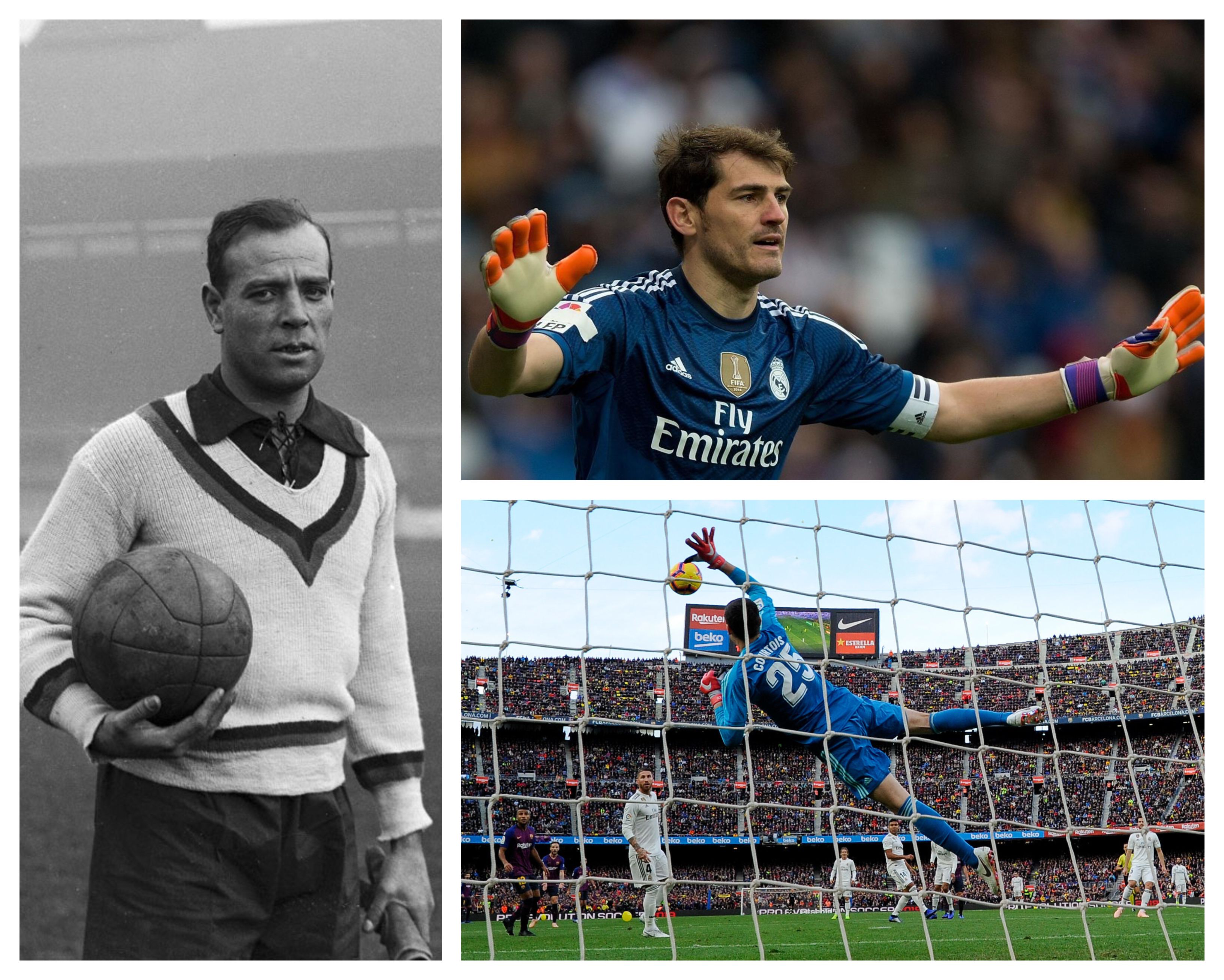 Zamora, Casillas y Courtois, tres de los mejores porteros de la historia del Real Madrid