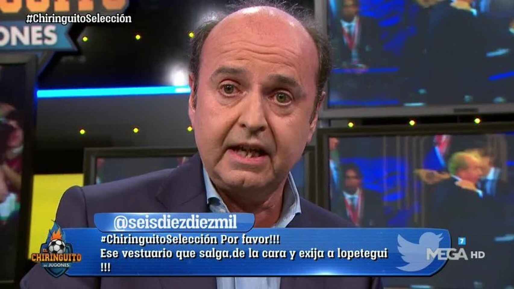 Juanma Rodríguez durante un programa de 'El Chiringuito'
