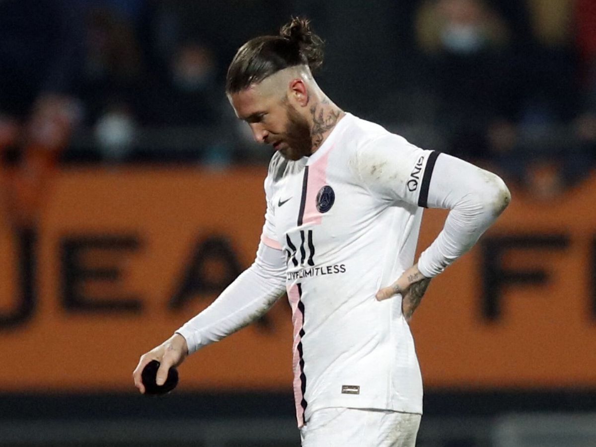 Sergio Ramos, en uno de los pocos encuentros que ha disputado con el equipo parisino