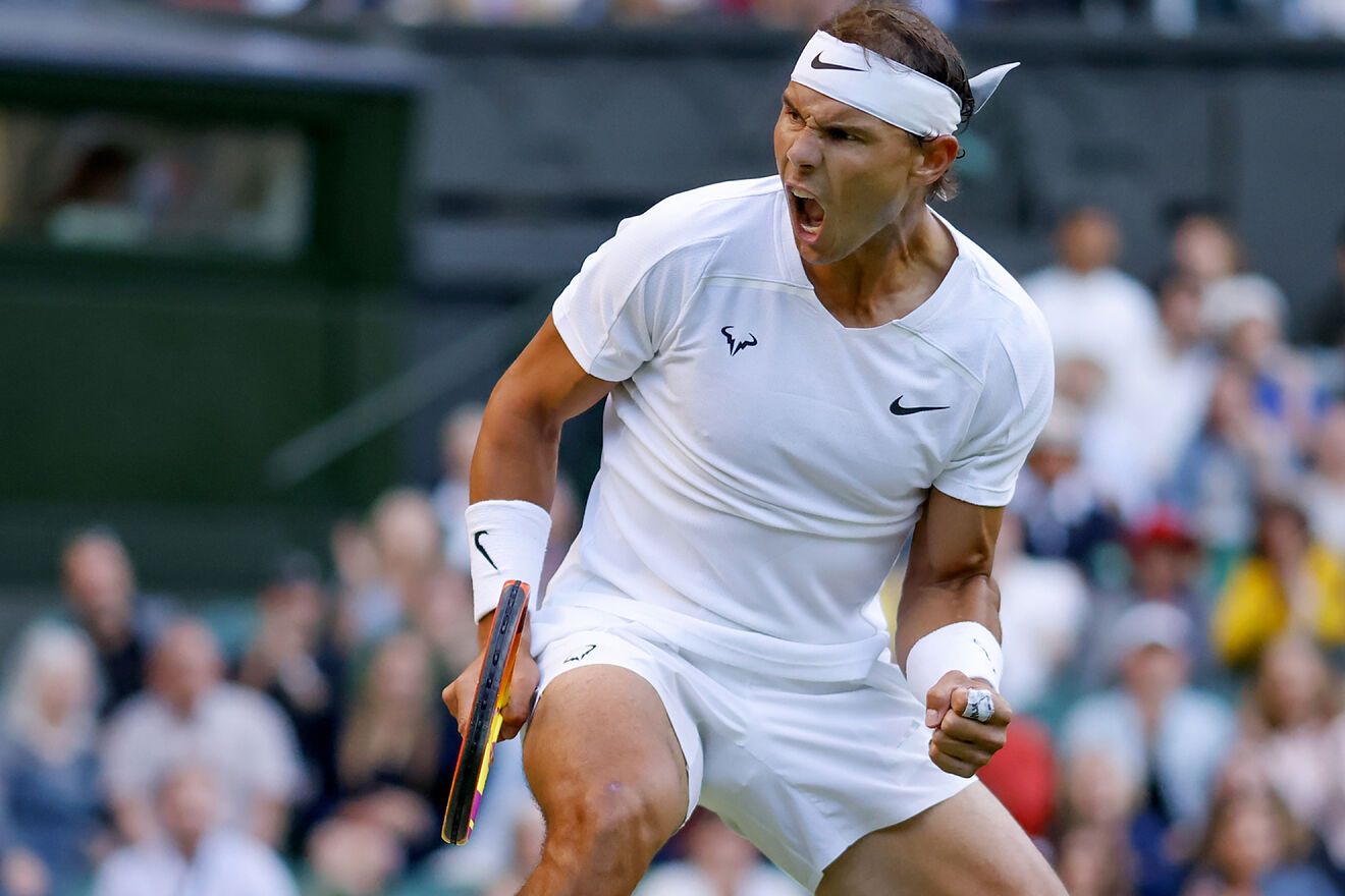 Rafa Nadal, celebrando un punto en un partido