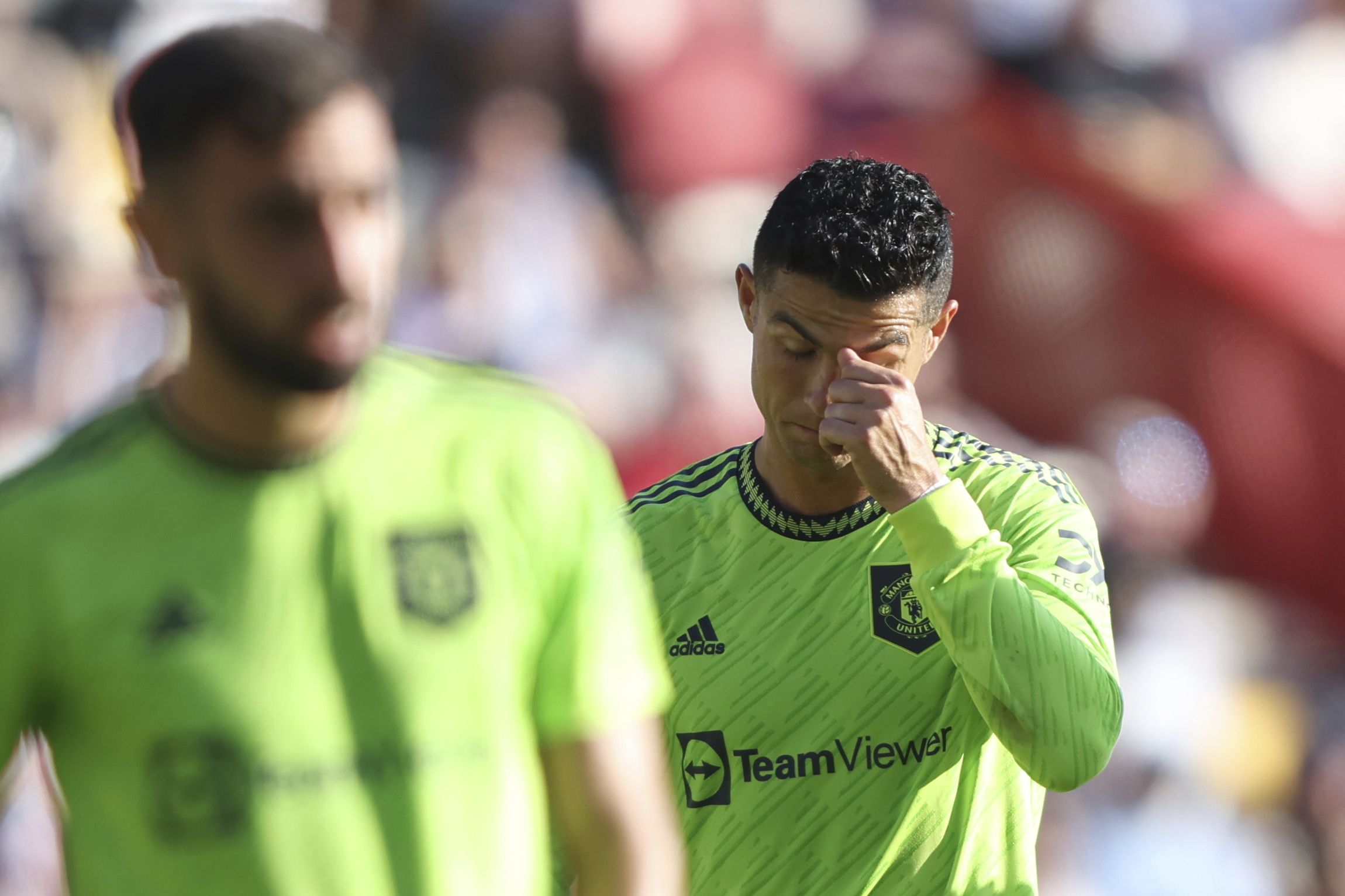 Cristiano Ronaldo, en la derrota del United frente al Brentford por 4-0