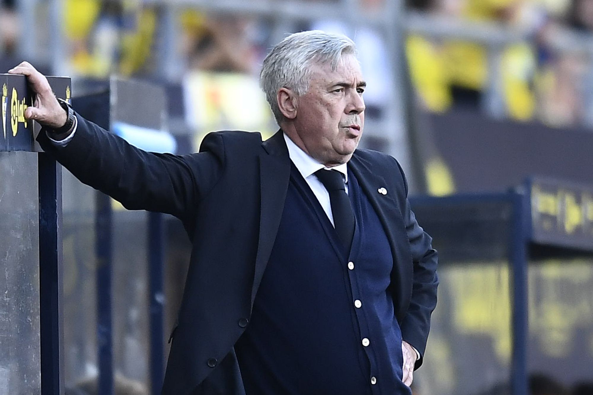 Carlo Ancelotti durante un partido de la temporada pasada con el Real Madrid