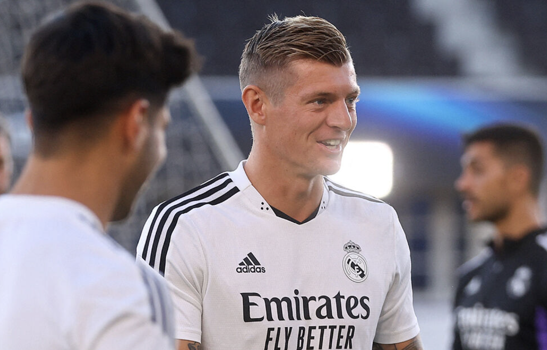 Toni Kroos en un entrenamiento con el Real Madrid