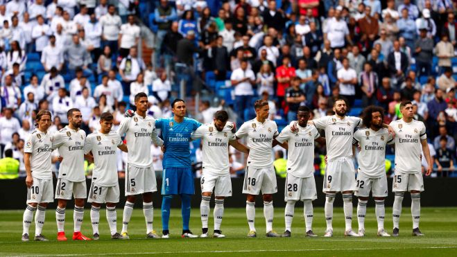 El Real Madrid antes de un partido