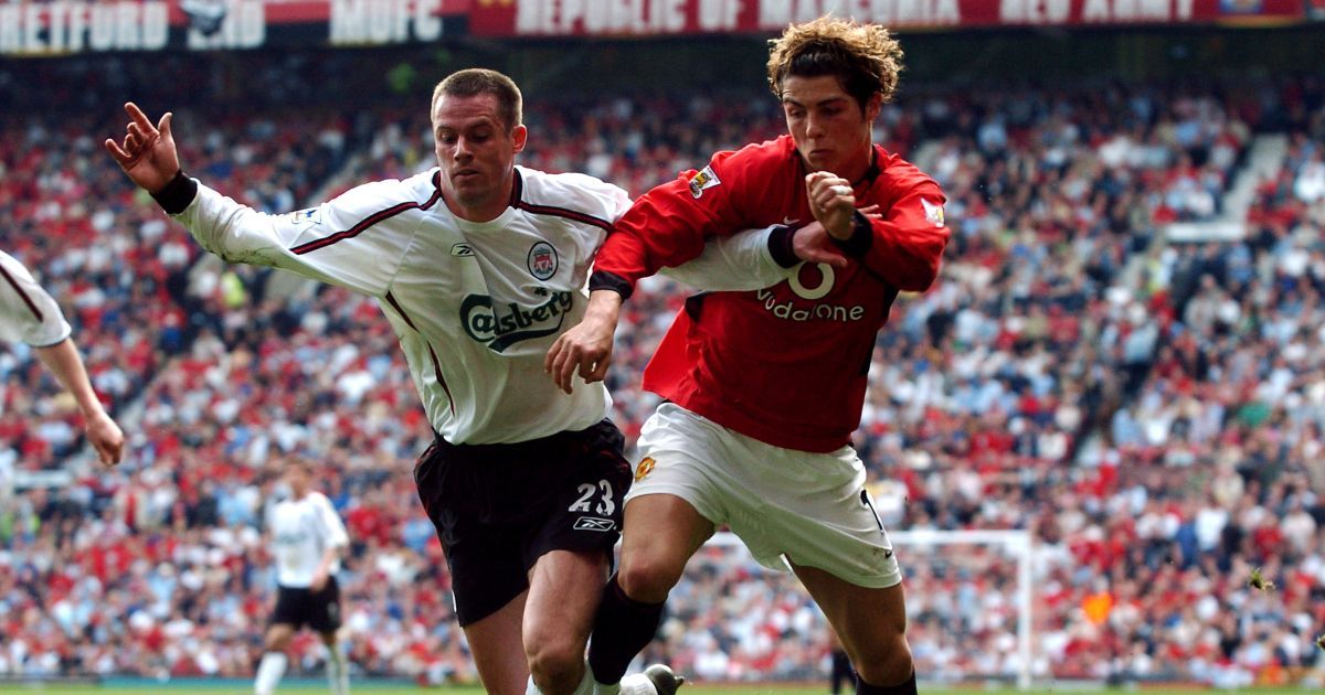 Jamie Carragher y Cristiano Ronaldo